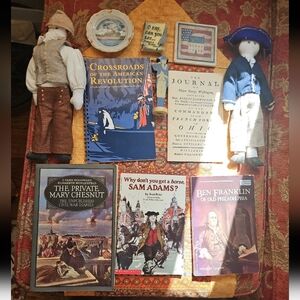 American Revolution and Pride Vintage Bundle handmade dolls historical books
